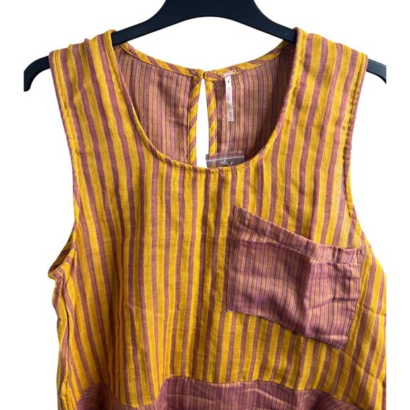 Free People Annabelle Striped Multicolor Gauzy Yarn Dye Set Shorts & Top Medium - Picture 14 of 16